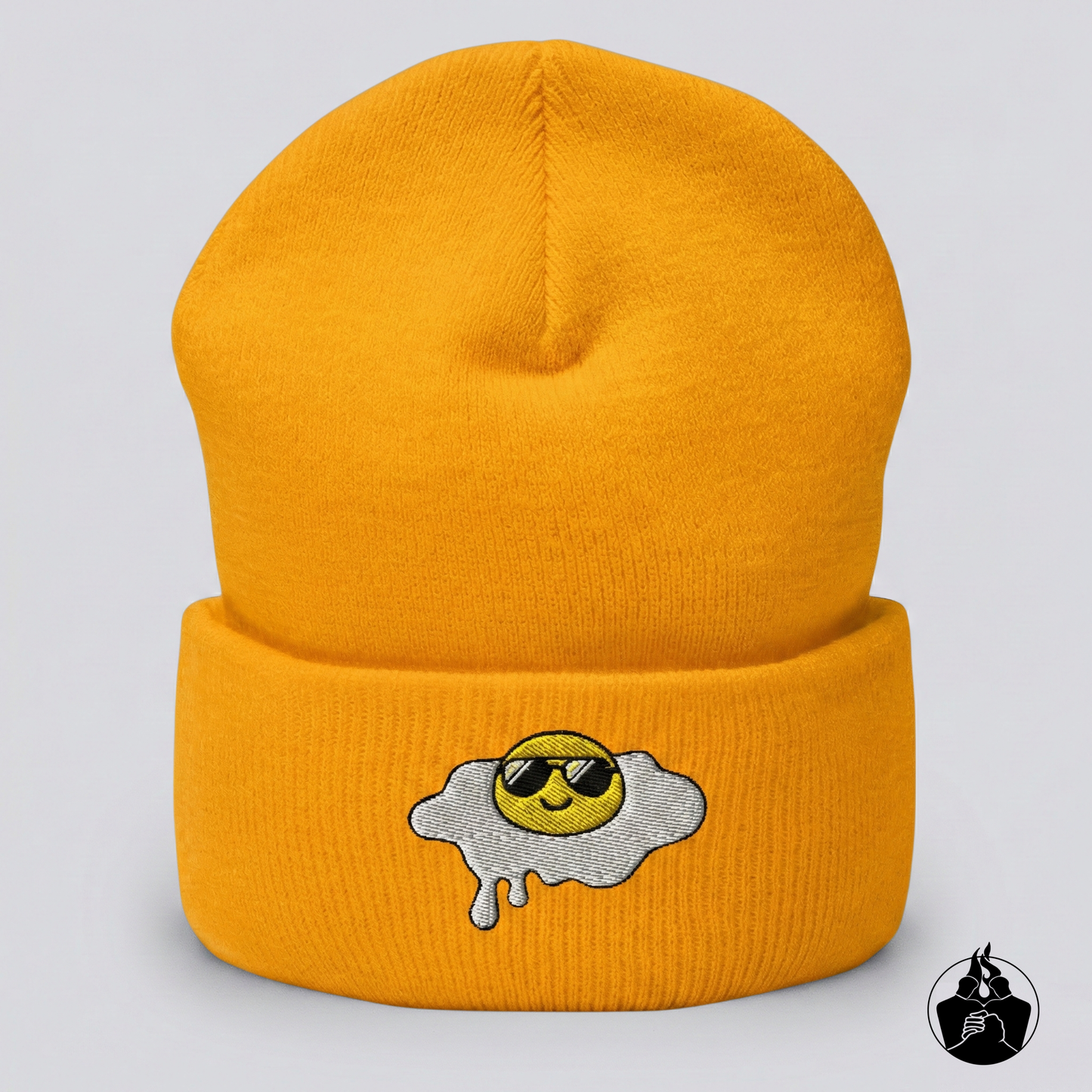 "Fried Egg" Cuffed Beanie