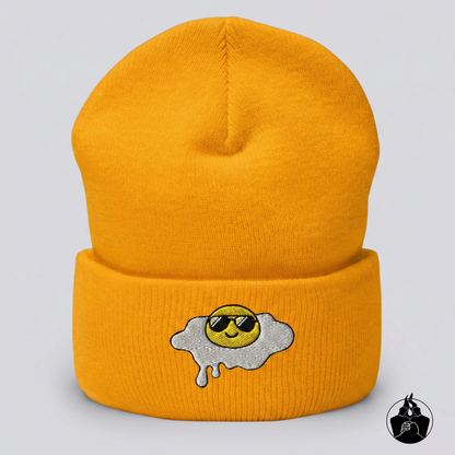 "Fried Egg" Cuffed Beanie