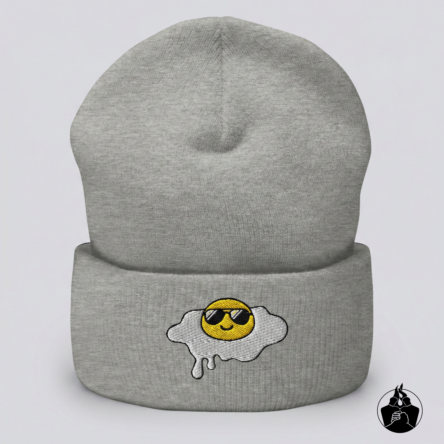 "Fried Egg" Cuffed Beanie