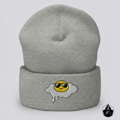 "Fried Egg" Cuffed Beanie