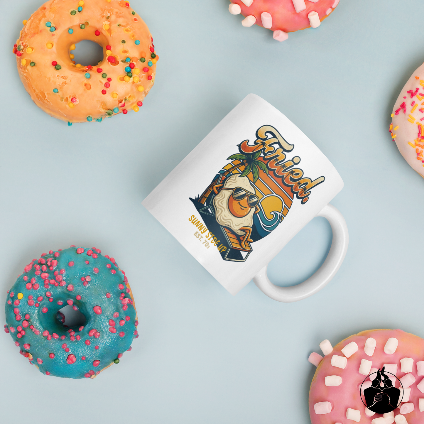 "Fried Egg" White glossy mug