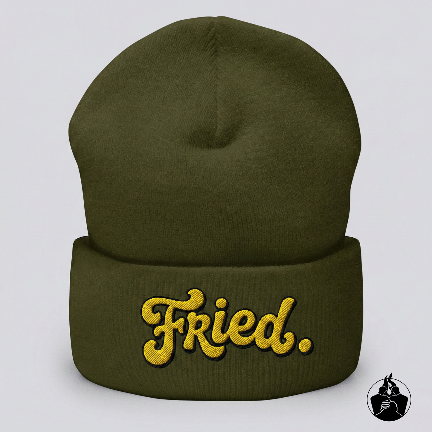 "Fried" Cuffed Beanie