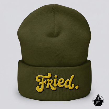 "Fried" Cuffed Beanie