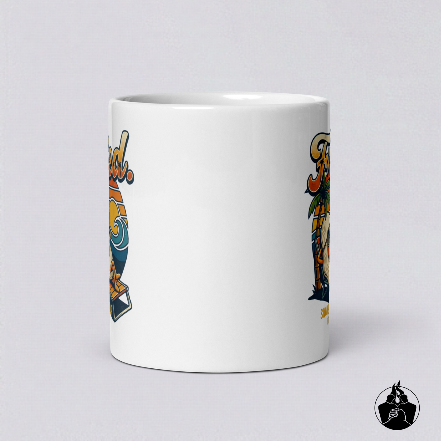 "Fried Egg" White glossy mug