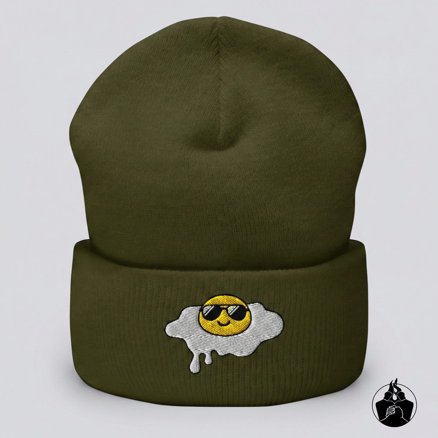 "Fried Egg" Cuffed Beanie