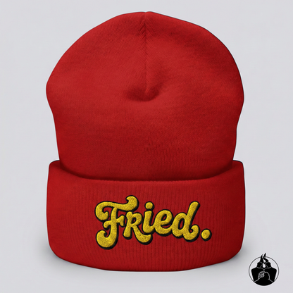 "Fried" Cuffed Beanie
