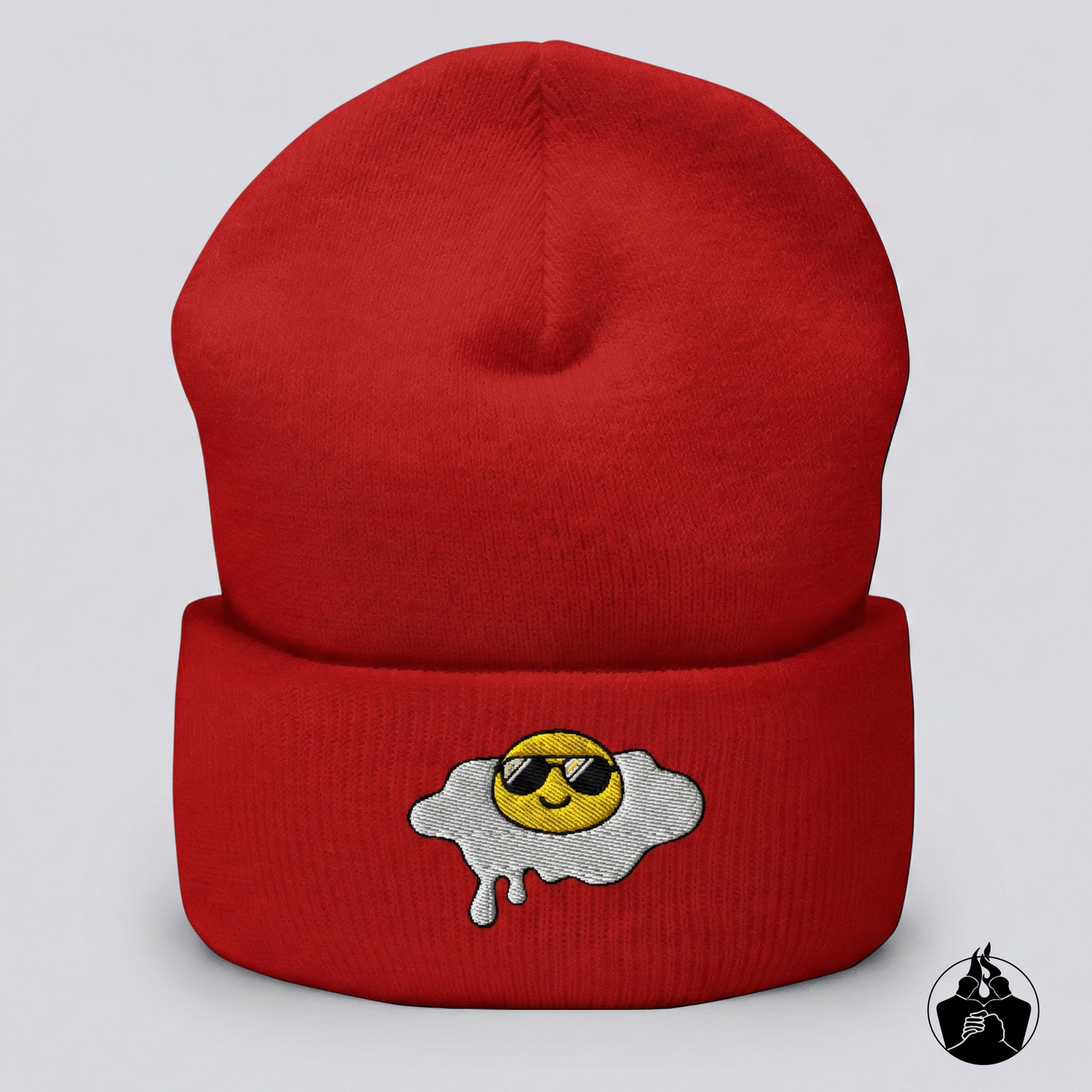 "Fried Egg" Cuffed Beanie