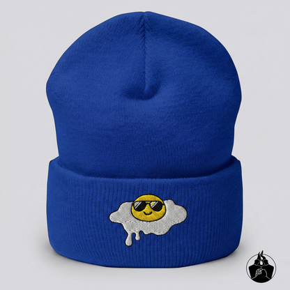 "Fried Egg" Cuffed Beanie