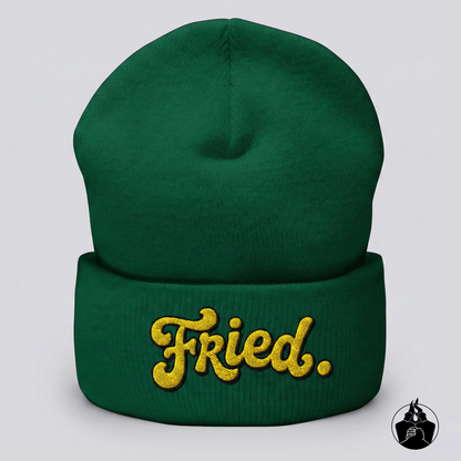 "Fried" Cuffed Beanie
