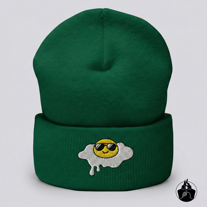 "Fried Egg" Cuffed Beanie
