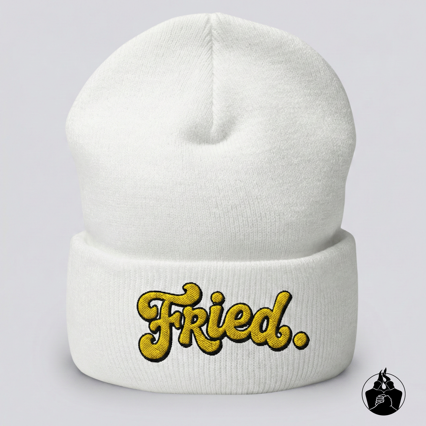 "Fried" Cuffed Beanie