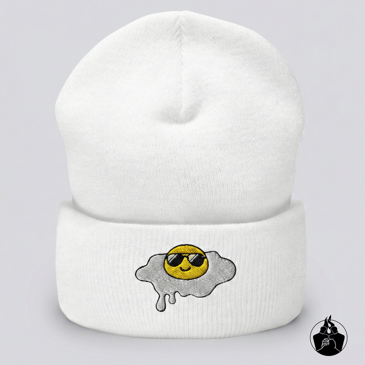 "Fried Egg" Cuffed Beanie