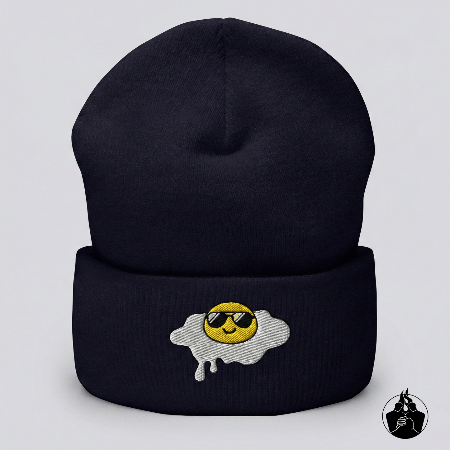 "Fried Egg" Cuffed Beanie