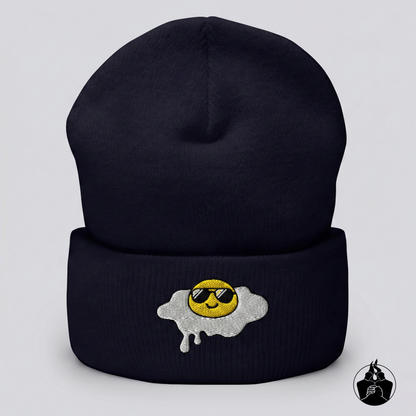 "Fried Egg" Cuffed Beanie