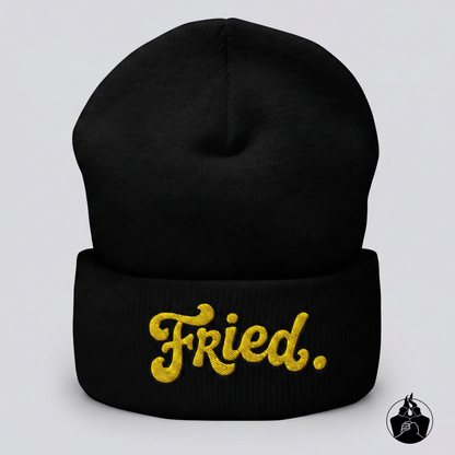 "Fried" Cuffed Beanie