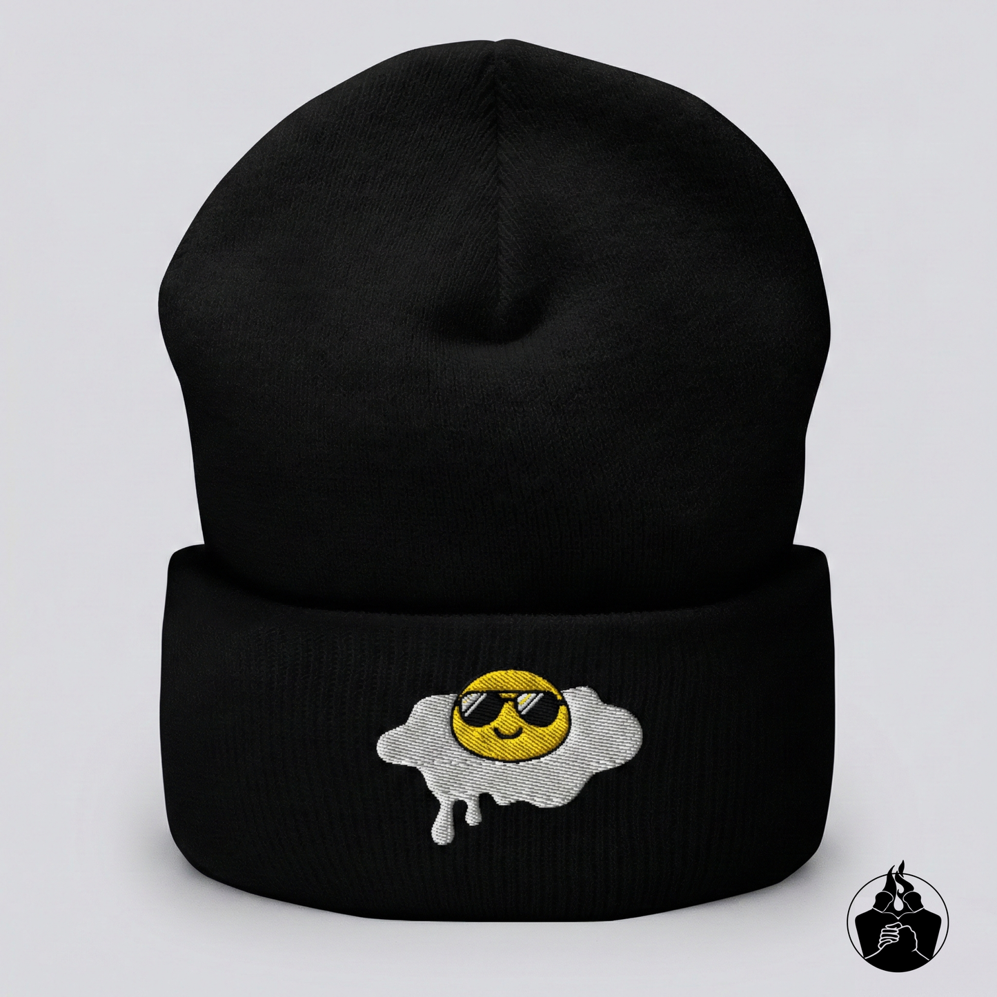 "Fried Egg" Cuffed Beanie