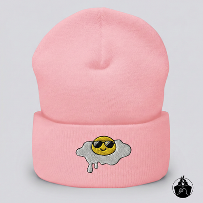 "Fried Egg" Cuffed Beanie