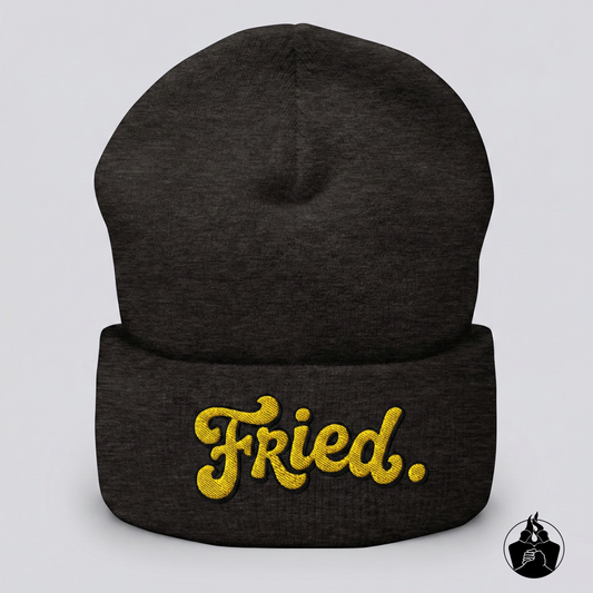 "Fried" Cuffed Beanie
