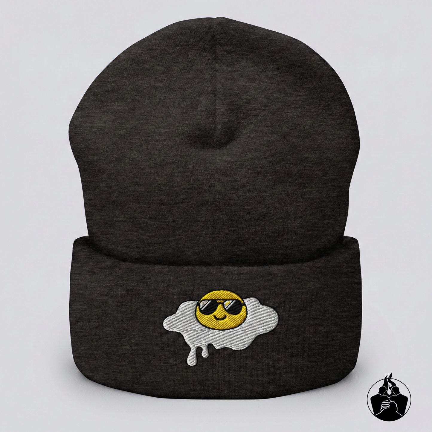 "Fried Egg" Cuffed Beanie
