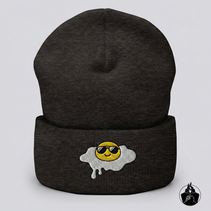 "Fried Egg" Cuffed Beanie