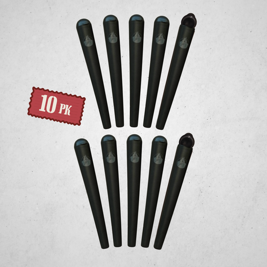 BB'z Pop Top Airtight Storage Tubes - 10 pack - (Matte Black)